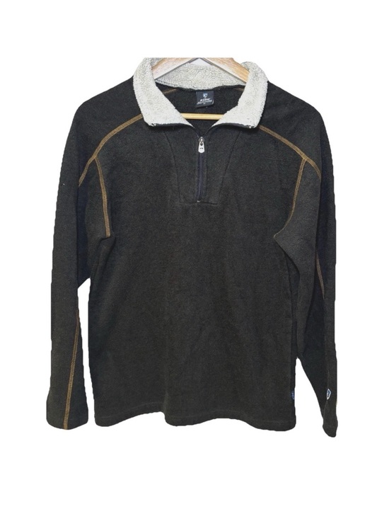 Kuhl Other - Kuhl Sweater Mens L Brown Alfpaca 1/4 Zip Pullover Sherpa Collar Hike Outdoor